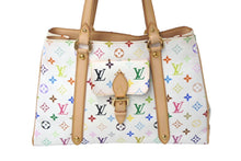 Load image into Gallery viewer, 極美品 LOUIS VUITTON ルイヴィトン オーレリアMM トートバッグ M40095 村上隆 モノグラムマルチカラー ホワイト 中古 4c068255