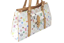 Load image into Gallery viewer, 極美品 LOUIS VUITTON ルイヴィトン オーレリアMM トートバッグ M40095 村上隆 モノグラムマルチカラー ホワイト 中古 4c068255