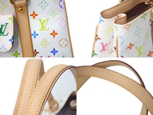 Load image into Gallery viewer, 極美品 LOUIS VUITTON ルイヴィトン オーレリアMM トートバッグ M40095 村上隆 モノグラムマルチカラー ホワイト 中古 4c068255