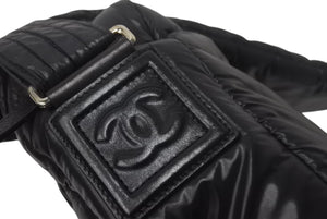 CHANEL シャネル コココクーン ショルダーバッグ A48616 14番台 ココマーク ナイロン ブラック シルバー金具 キルティング 美品 中古 4c068264