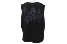 画像をギャラリービューアに読み込む, Chrome Hearts クロムハーツ クロスパッチ コットン ジップアップ ニットベスト サイズL 美品 中古 4c068283