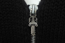 画像をギャラリービューアに読み込む, Chrome Hearts クロムハーツ クロスパッチ コットン ジップアップ ニットベスト サイズL 美品 中古 4c068283