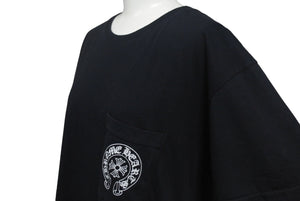 Chrome Hearts 半袖Tシャツ LOS ANGELES ホースシュー サイズL ブラック コットン 良品 中古 4c068284