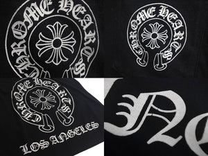 Chrome Hearts 半袖Tシャツ LOS ANGELES ホースシュー サイズL ブラック コットン 良品 中古 4c068284