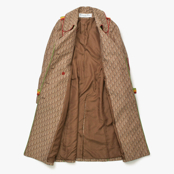 極美品 Christian Dior クリスチャンディオール ラスタ トレンチコート ベージュ ガリアーノ期 4A12088051 サイズ36 中古 4a006830