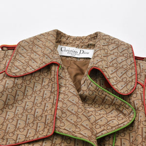 極美品 Christian Dior クリスチャンディオール ラスタ トレンチコート ベージュ ガリアーノ期 4A12088051 サイズ36 中古 4a006830