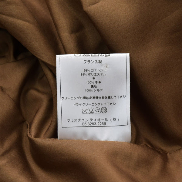 極美品 Christian Dior クリスチャンディオール ラスタ トレンチコート ベージュ ガリアーノ期 4A12088051 サイズ36 中古 4a006830