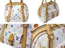 Load image into Gallery viewer, 極美品 LOUIS VUITTON ルイヴィトン プリシラ ハンドバッグ モノグラム M40096 ホワイト ブロン マルチカラー 中古 4c068310