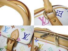 Load image into Gallery viewer, 極美品 LOUIS VUITTON ルイヴィトン プリシラ ハンドバッグ モノグラム M40096 ホワイト ブロン マルチカラー 中古 4c068310