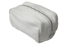 画像をギャラリービューアに読み込む, PRADA プラダ ポーチ ミニハンドバッグ トライアングルロゴ イタリア製 キャンバス ホワイト シルバー金具 美品 中古 4c068318