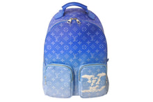 画像をギャラリービューアに読み込む, 新品同様 LOUIS VUITTON ルイヴィトン バックパック マルチポケット M45441 モノグラムクラウズキャンバス ブルー 中古 4c068375