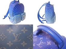 画像をギャラリービューアに読み込む, 新品同様 LOUIS VUITTON ルイヴィトン バックパック マルチポケット M45441 モノグラムクラウズキャンバス ブルー 中古 4c068375