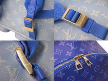 画像をギャラリービューアに読み込む, 新品同様 LOUIS VUITTON ルイヴィトン バックパック マルチポケット M45441 モノグラムクラウズキャンバス ブルー 中古 4c068375