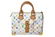 Load image into Gallery viewer, 極美品 LOUIS VUITTON ルイヴィトン モノグラムマルチカラー スピーディ30 ハンドバッグ M92643 村上隆 ホワイト ゴールド金具 美品 中古 4c068412