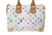 Load image into Gallery viewer, 極美品 LOUIS VUITTON ルイヴィトン モノグラムマルチカラー スピーディ30 ハンドバッグ M92643 村上隆 ホワイト ゴールド金具 美品 中古 4c068412