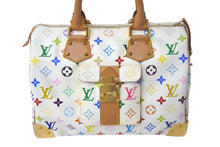 Load image into Gallery viewer, 極美品 LOUIS VUITTON ルイヴィトン モノグラムマルチカラー スピーディ30 ハンドバッグ M92643 村上隆 ホワイト ゴールド金具 美品 中古 4c068412