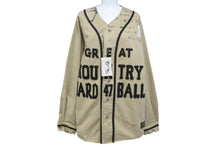 Load image into Gallery viewer, 極美品 KAPITAL キャピタル ベースボールシャツ CHINO GREAT KOUNTRY DAMAGED BASEBALL EK-1554 チノ 長袖ベースボールシャツ ブラウン 中古 4c068454
