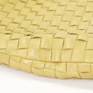 極美品 BOTTEGA VENETA ボッテガヴェネタ ホーボー ショルダーバッグ Jumbo Jodie ジャンボ ジョディ イントレチャート ナパ バッグ ブラウン イエロー 中古 4a006852