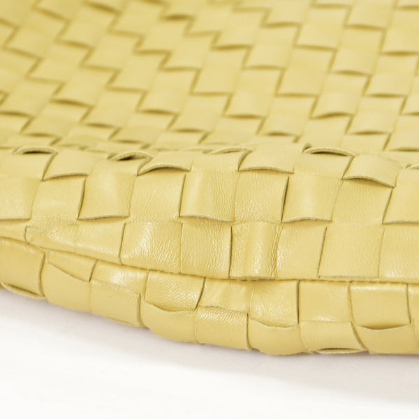 極美品 BOTTEGA VENETA ボッテガヴェネタ ホーボー ショルダーバッグ Jumbo Jodie ジャンボ ジョディ イントレチャート ナパ バッグ ブラウン イエロー 中古 4a006852