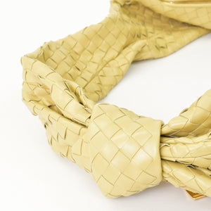 極美品 BOTTEGA VENETA ボッテガヴェネタ ホーボー ショルダーバッグ Jumbo Jodie ジャンボ ジョディ イントレチャート ナパ バッグ ブラウン イエロー 中古 4a006852