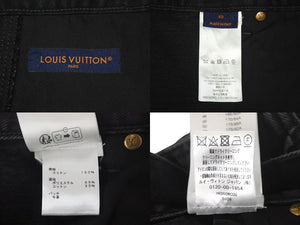 新品未使用 LOUIS VUITTON ルイヴィトン デニムワークウェアショーツ サイズ40 ブラック 1AFVAG RM242MQ CCU HRD50W 中古 4c068543