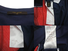 画像をギャラリービューアに読み込む, LOUISVUITTON ルイヴィトン ガストンVパッチTシャツ RM121 コットン ネイビー ホワイト レッド レッド サイズXL 美品 中古 4c068555