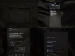 極美品 PRADA プラダ MA-1 ナイロンジャケット トライアングルロゴ 15年 UGY163 ルーマニア製 ナイロン ブラック サイズ44 中古 4c068560