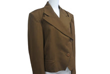 画像をギャラリービューアに読み込む, ISSEY MIYAKE イッセイミヤケ 80`s 筆タグ ウール ジャケット JG34129 ブラウン サイズM 美品 中古 4c068577