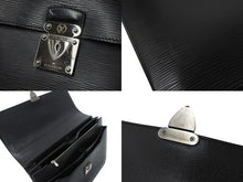 Load image into Gallery viewer, LOUIS VUITTON ルイヴィトン ロブスト2 ビジネスバッグ M54542 エピレザー ブラック ブリーフケース シルバー金具 良品 中古 4c068592