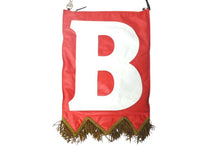 Load image into Gallery viewer, Burberry バーバリー フラッグバッグ クラッチバッグ 旗 イタリア製 レザー レッド ホワイト ゴールド金具 美品 中古 4c068608