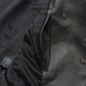 極美品 SAINT LAURENT PARIS サンローランパリ 18AW 530735 マルチピンバッジアンドスタッズ モーターサイクルレザージャケット サイズ34 中古 4a006861