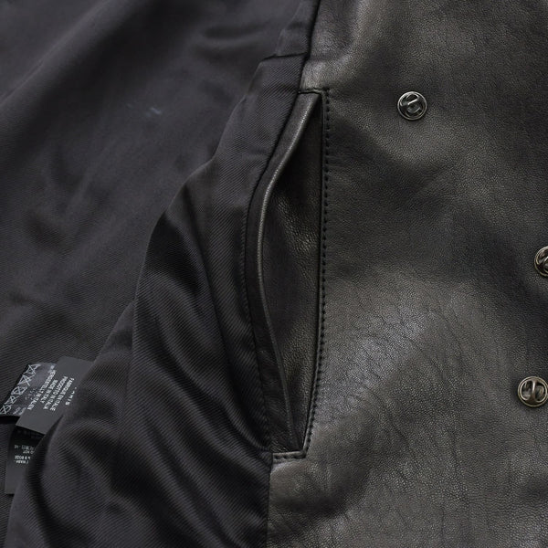 極美品 SAINT LAURENT PARIS サンローランパリ 18AW 530735 マルチピンバッジアンドスタッズ モーターサイクルレザージャケット サイズ34 中古 4a006861