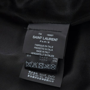 極美品 SAINT LAURENT PARIS サンローランパリ 18AW 530735 マルチピンバッジアンドスタッズ モーターサイクルレザージャケット サイズ34 中古 4a006861