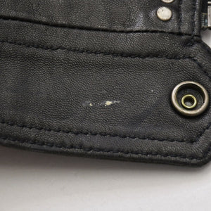 極美品 SAINT LAURENT PARIS サンローランパリ 18AW 530735 マルチピンバッジアンドスタッズ モーターサイクルレザージャケット サイズ34 中古 4a006861