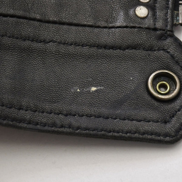 極美品 SAINT LAURENT PARIS サンローランパリ 18AW 530735 マルチピンバッジアンドスタッズ モーターサイクルレザージャケット サイズ34 中古 4a006861