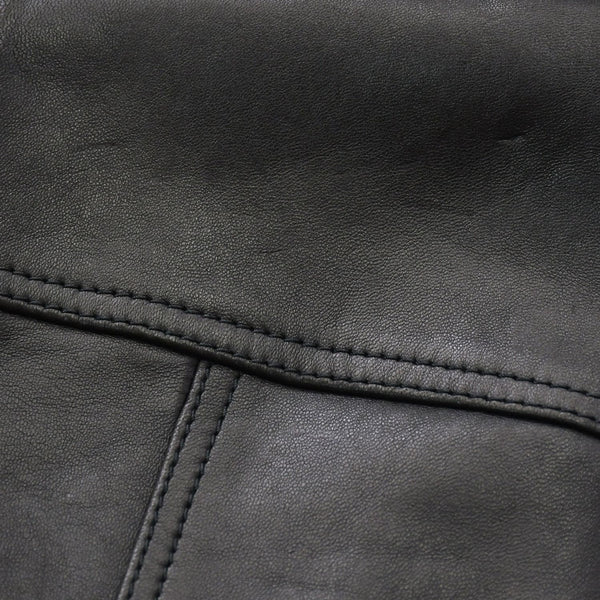 極美品 SAINT LAURENT PARIS サンローランパリ 18AW 530735 マルチピンバッジアンドスタッズ モーターサイクルレザージャケット サイズ34 中古 4a006861