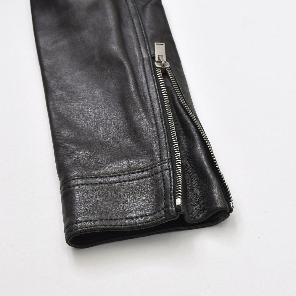 極美品 SAINT LAURENT PARIS サンローランパリ 18AW 530735 マルチピンバッジアンドスタッズ モーターサイクルレザージャケット サイズ34 中古 4a006861