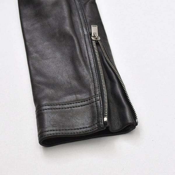 極美品 SAINT LAURENT PARIS サンローランパリ 18AW 530735 マルチピンバッジアンドスタッズ モーターサイクルレザージャケット サイズ34 中古 4a006861