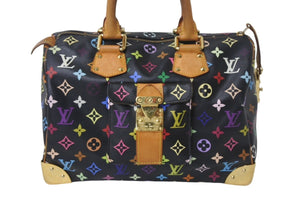 LOUISVUITTON ルイヴィトン スピーディ30 ハンドバッグ M92642 ブラック マルチカラー 美品 中古 4c068617