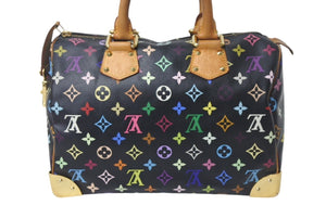 LOUISVUITTON ルイヴィトン スピーディ30 ハンドバッグ M92642 ブラック マルチカラー 美品 中古 4c068617