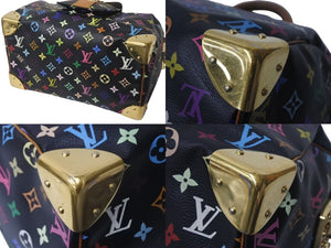 LOUISVUITTON ルイヴィトン スピーディ30 ハンドバッグ M92642 ブラック マルチカラー 美品 中古 4c068617