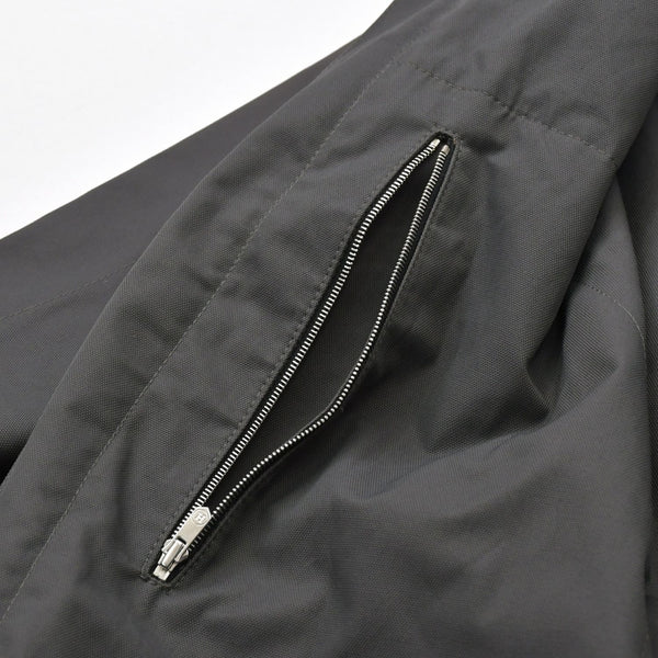 極美品 HERMES エルメス デュアルジップコート 42-5525 ロングコート 46サイズ ヘザーグレー ダブルジップ アウター シルバー金具 中古 4a006862