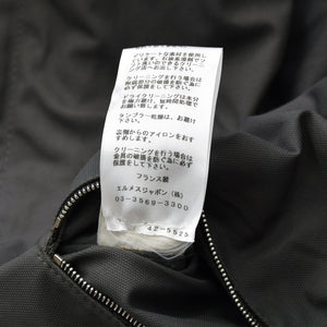 極美品 HERMES エルメス デュアルジップコート 42-5525 ロングコート 46サイズ ヘザーグレー ダブルジップ アウター シルバー金具 中古 4a006862