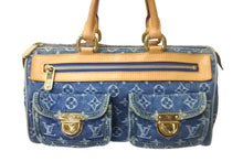 Load image into Gallery viewer, LOUIS VUITTON ルイヴィトン ハンドバッグ ネオスピーディ M95019 モノグラムデニム ゴールド金具 ブルー 美品 中古 4c068626