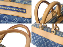 Load image into Gallery viewer, LOUIS VUITTON ルイヴィトン ハンドバッグ ネオスピーディ M95019 モノグラムデニム ゴールド金具 ブルー 美品 中古 4c068626