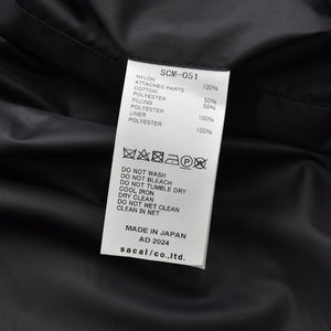 極美品 SACAI サカイ ナイロンツイル ブルゾン MA-1 ボンバージャケット SCM-051 サイズ4 ブラック アウター 中古 4a006864