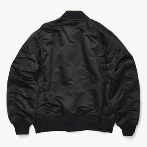 極美品 SACAI サカイ ナイロンツイル ブルゾン MA-1 ボンバージャケット SCM-051 サイズ4 ブラック アウター 中古 4a006864