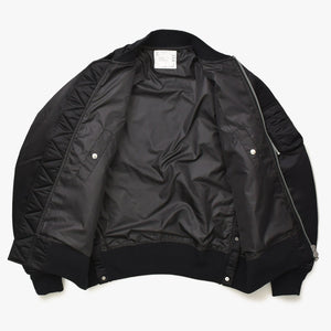 極美品 SACAI サカイ ナイロンツイル ブルゾン MA-1 ボンバージャケット SCM-051 サイズ4 ブラック アウター 中古 4a006864