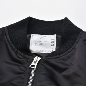 極美品 SACAI サカイ ナイロンツイル ブルゾン MA-1 ボンバージャケット SCM-051 サイズ4 ブラック アウター 中古 4a006864