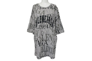BALENCIAGA Balenciaga T-shirt TS50 571205 TEVA4 1300 Size S 2018 All pattern Gray Good used 4c068660